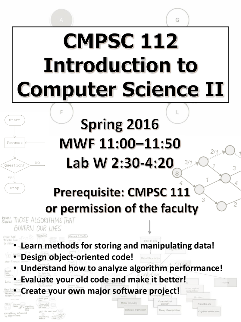Computer Science 112 Spring 2016