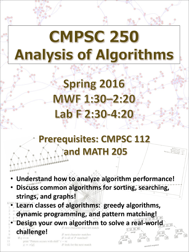 Computer Science 250 Spring 2016