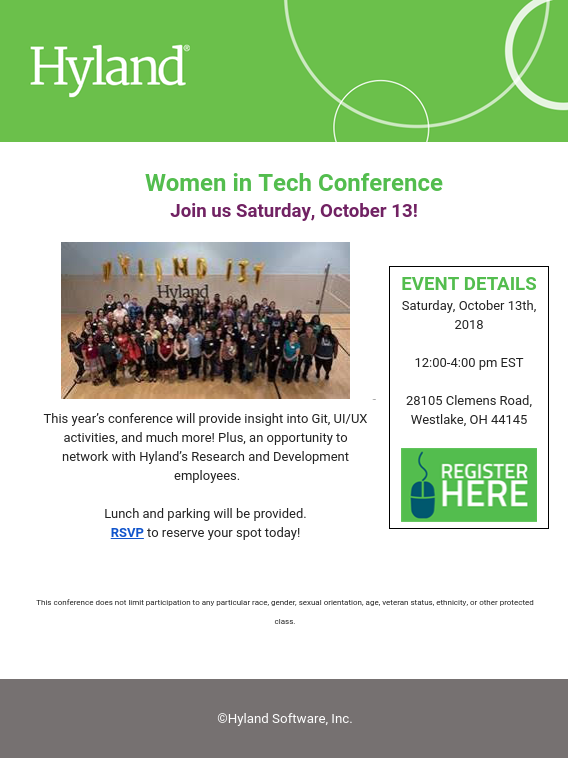 Women in Tech Conference at Hyland